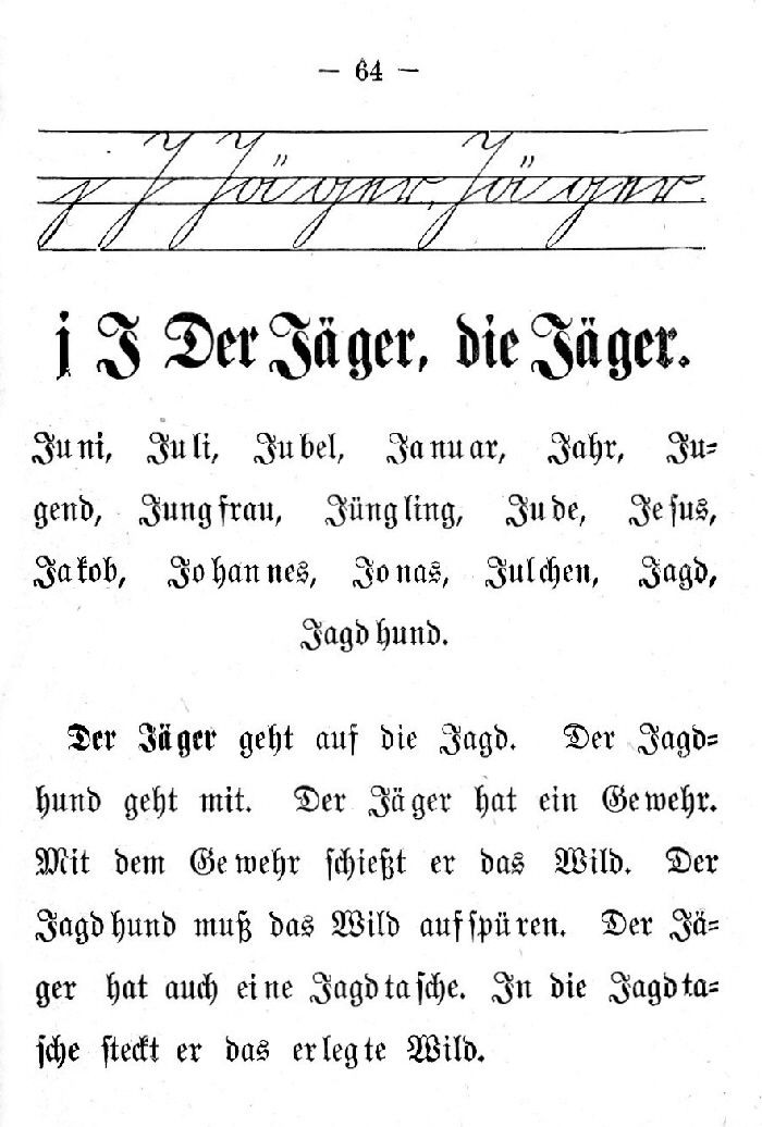 Deutsche Fibel -J (Schreibschrift /Druckschrift)