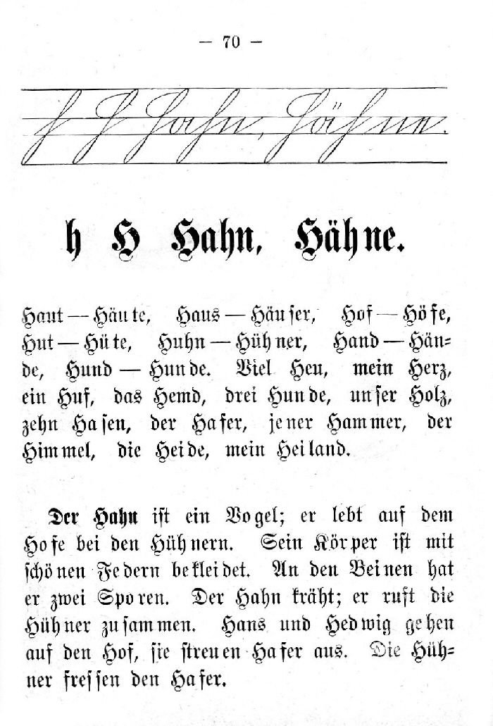 Deutsche Fibel -H (Schreibschrift /Druckschrift)