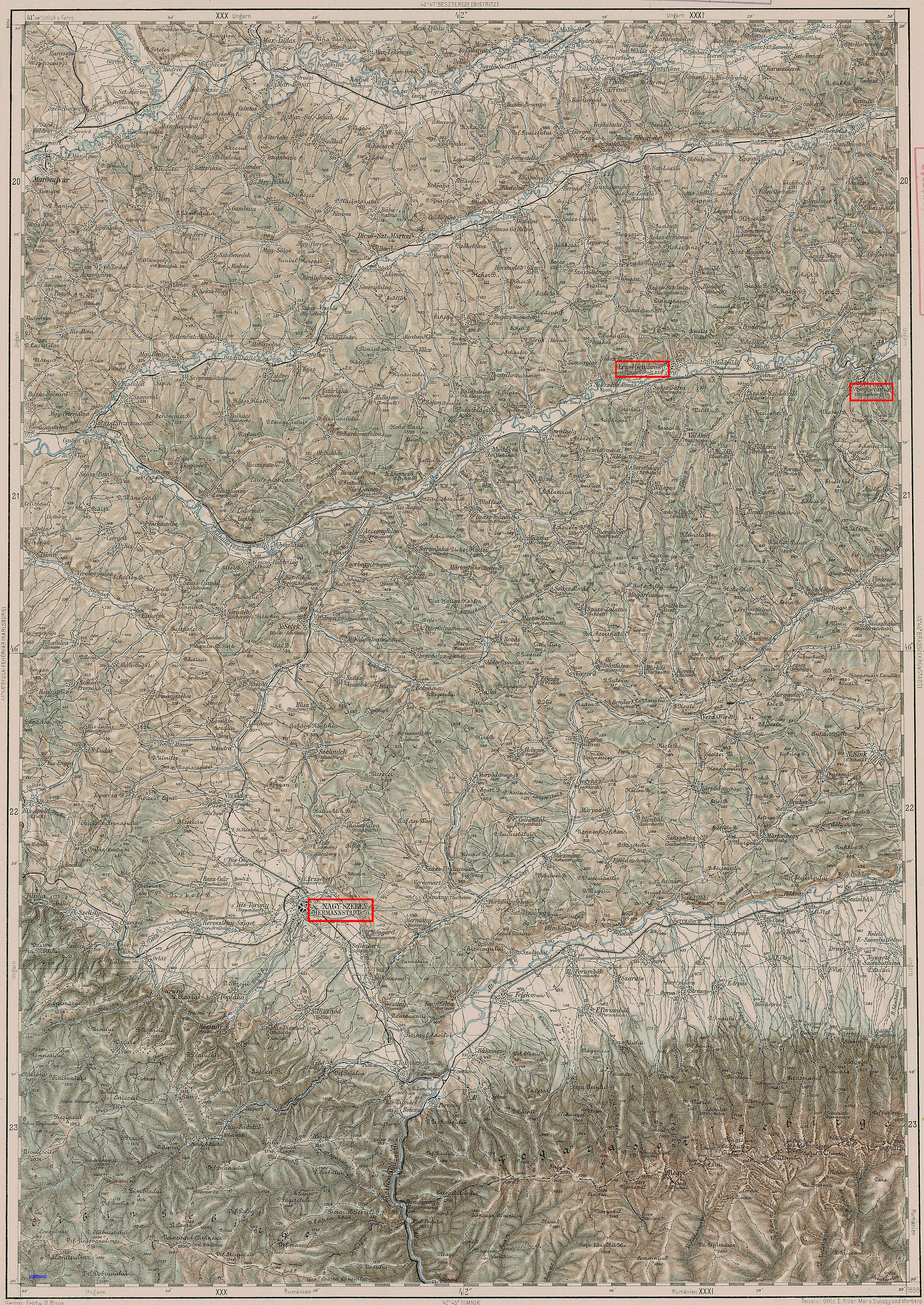 Karte Ungarn/Rumänien