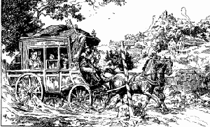 Bild Postwagen Anfang 19. Jhdt.