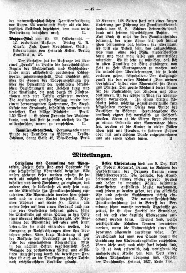 Mitteilungen - 1