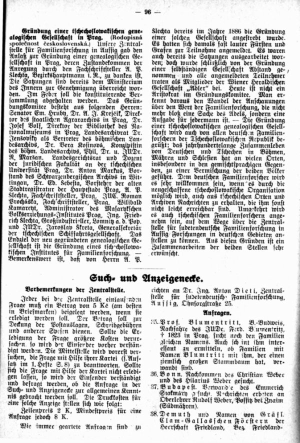 Such- und Anzeigenecke - 1