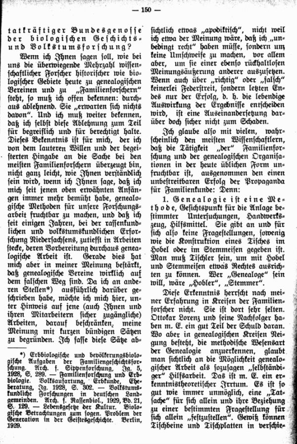 Ein Brief über die Aufgaben der Familienforschung - 2
