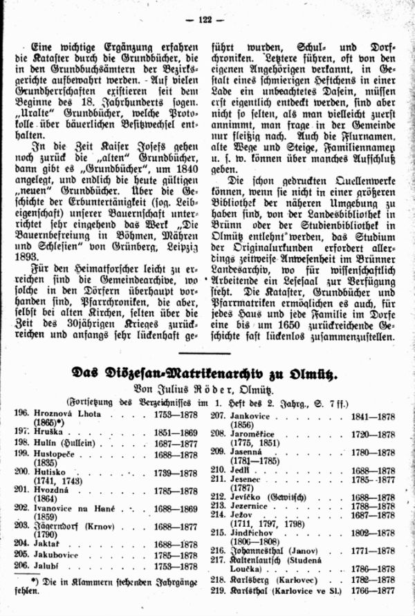 Das Diözesan-Matrikenarchiv zu Olmütz - 1