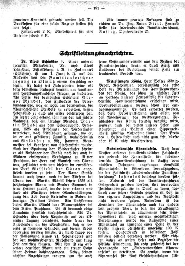 Schriftleitungsnachrichten - 1