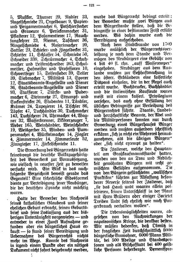 Olmützer Neubürger aus Böhmen, Mähren, Schlesien u. der Slowakei 1668-1848 - 2