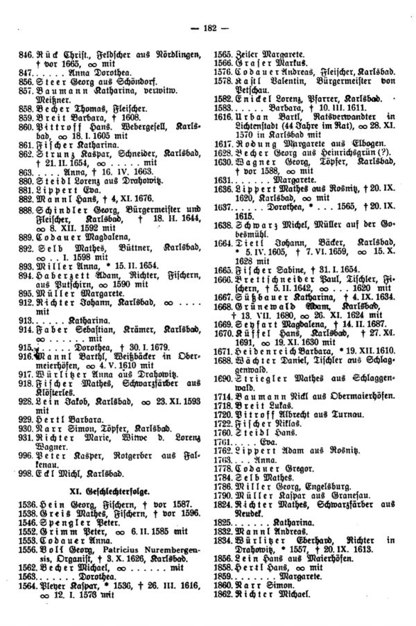 Ahnentafeln bekannter Sudetendeutscher: 12. Die mütterlichen Ahnen Erwin Guido Kolbenheyers - 4