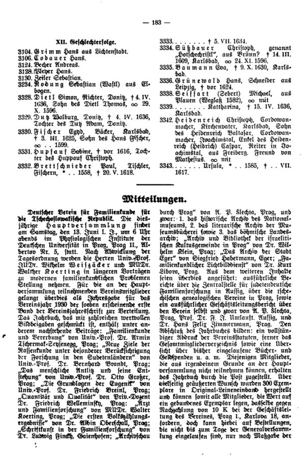Mitteilungen