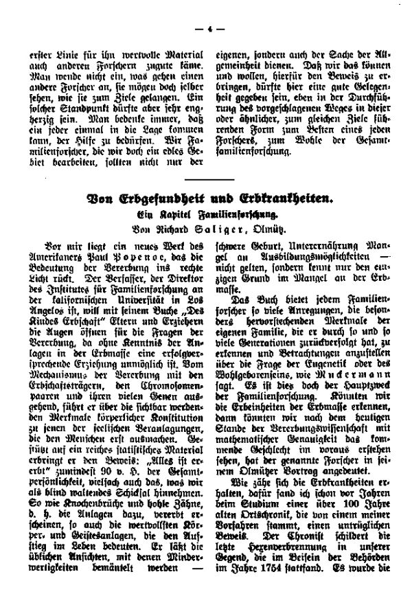 Von Erbgesundheit und Erbkrankheiten - 1