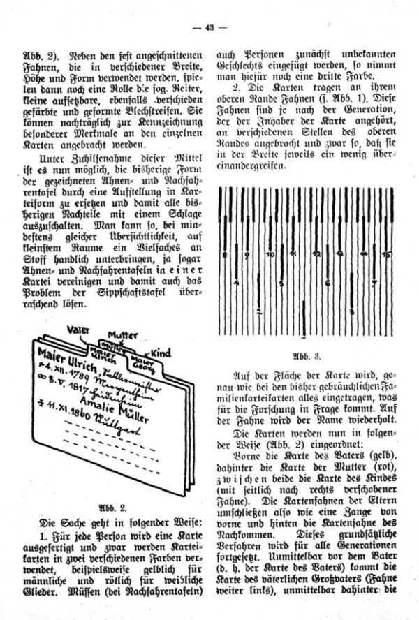 Ahnen- und Stammtafeln in Karteiform - 3