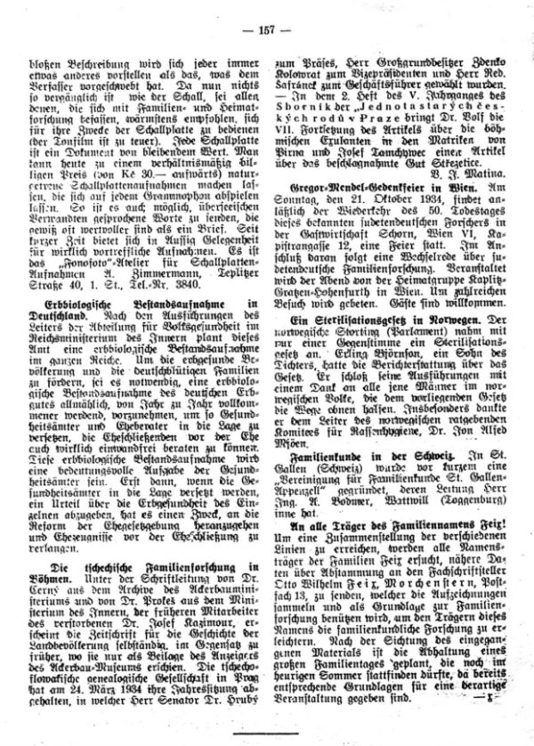 Die tschechische Familienforschung in Böhmen - Familienkunde in der Schweiz - An alle Träger des Familiennamens Feix!