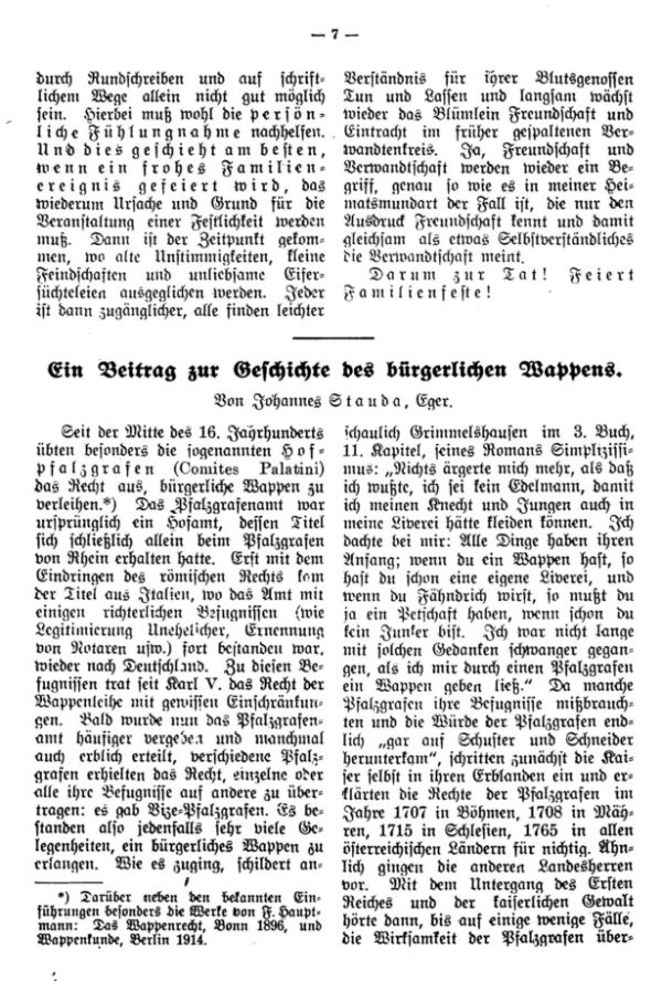Ein Beitrag der Geschichte des Bürgerlichen Wappens - 1