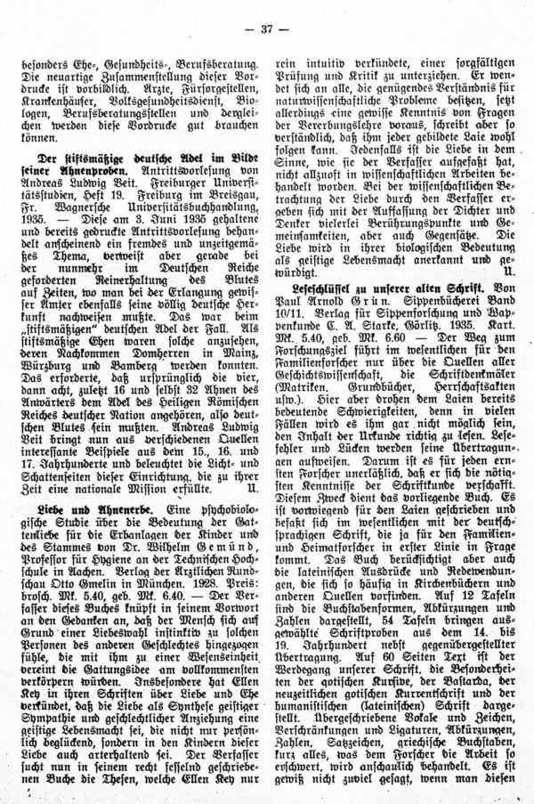 Leseschlüssel zu unserer alten Schrift