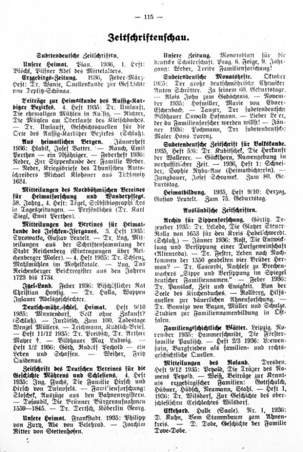 Zeitschriftenschau
