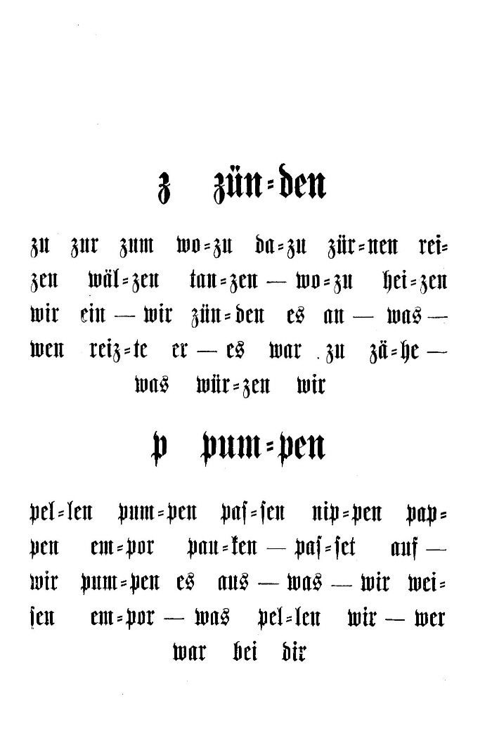 Deutsche Fibel -z / p (Druckschrift)