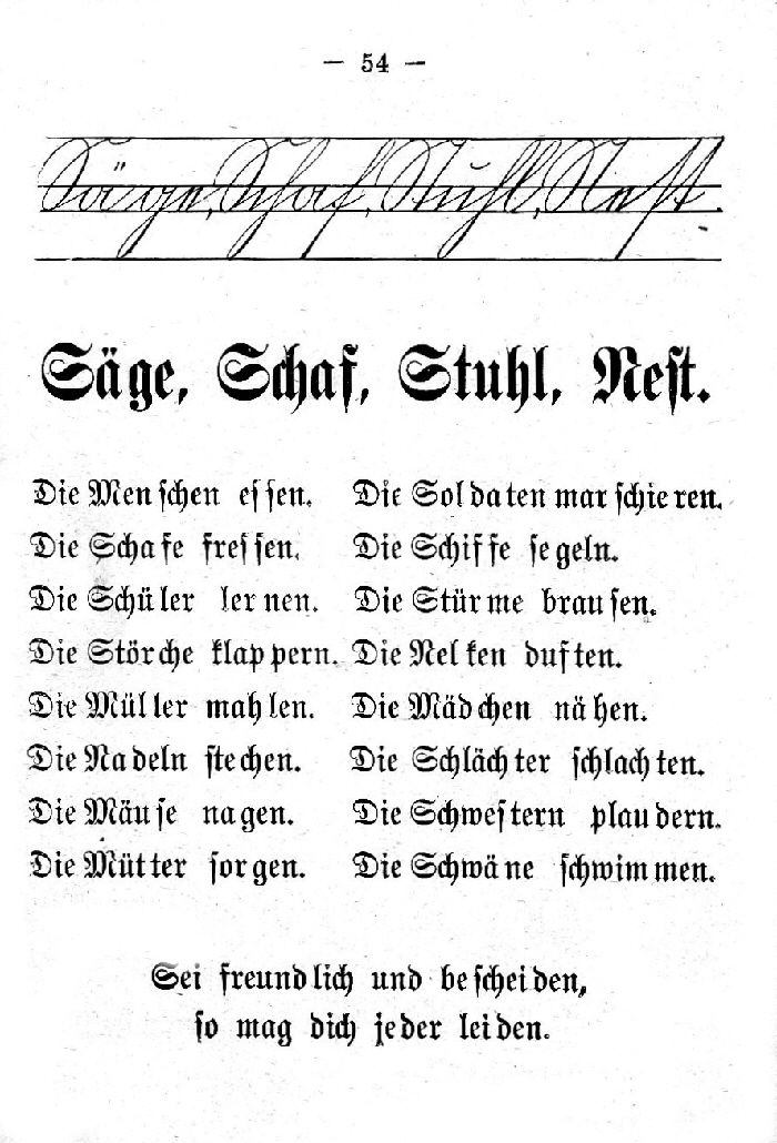 Deutsche Fibel -S - Sch - St (Schreibschrift /Druckschrift)