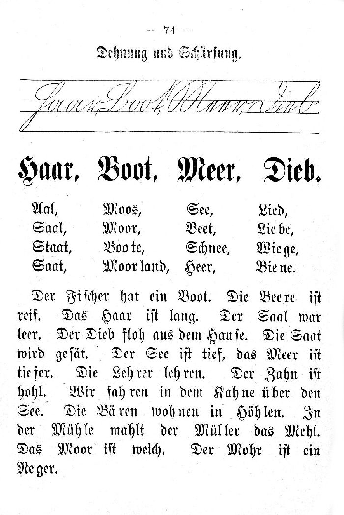Deutsche Fibel -H - B - M - D (Schreibschrift /Druckschrift)