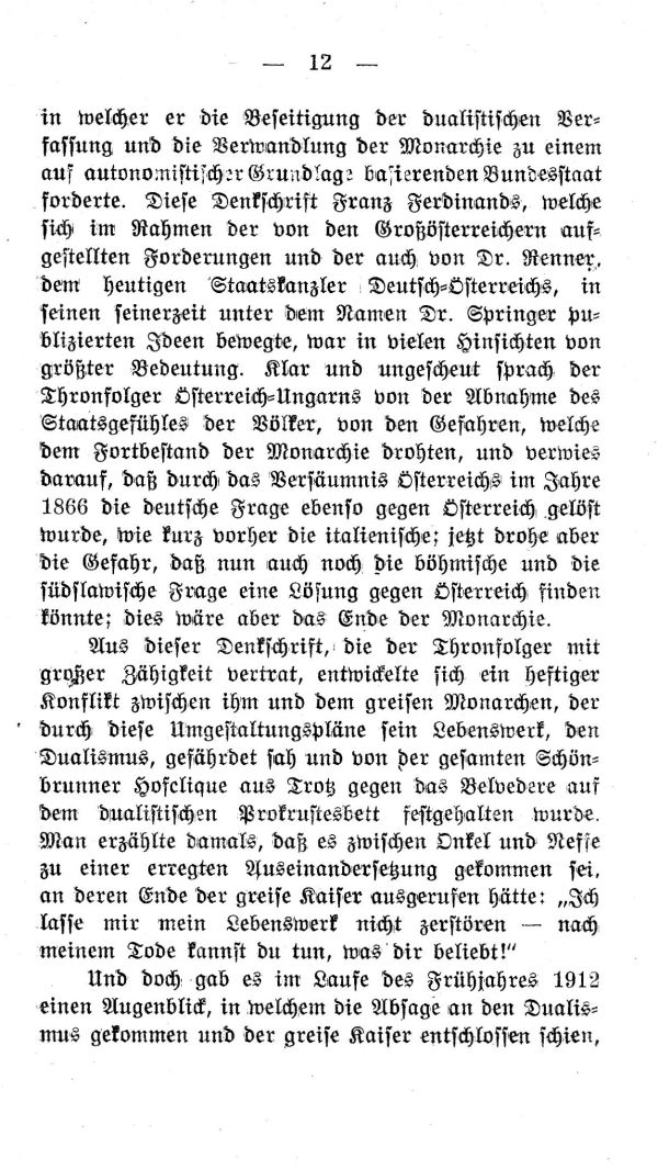 I. Kapitel: Hinter den Kulissen der Hof- und Hauspolitik von 1912-1914