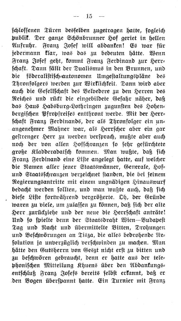 I. Kapitel: Hinter den Kulissen der Hof- und Hauspolitik von 1912-1914