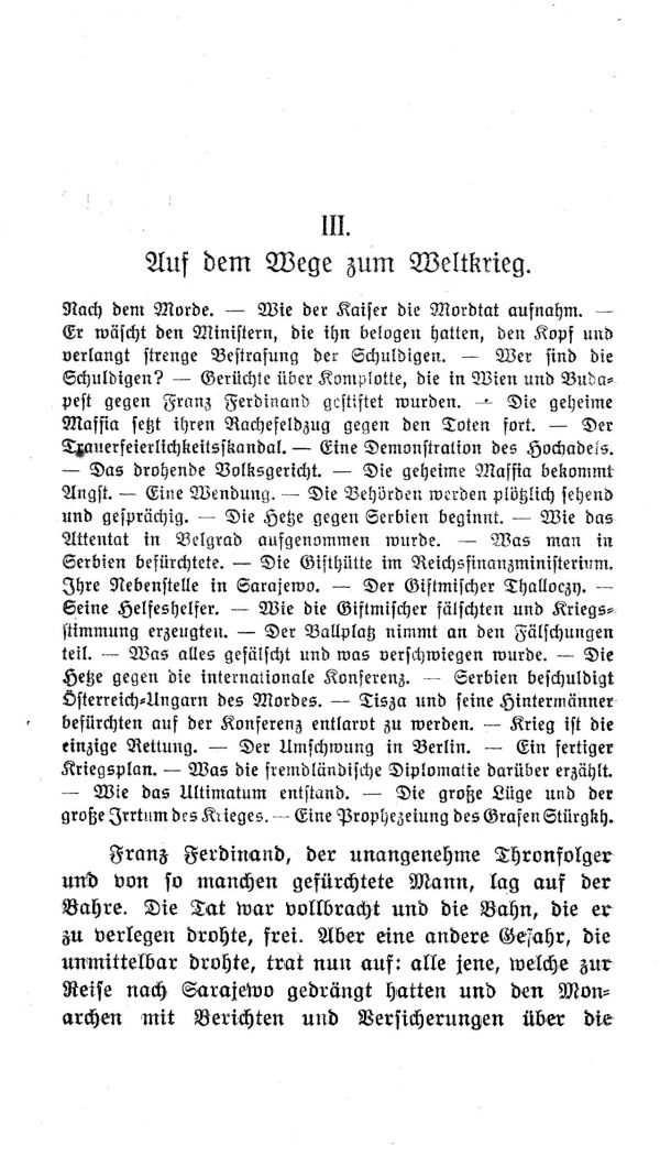 III. Kapitel: Auf dem Weg zum Weltkrieg