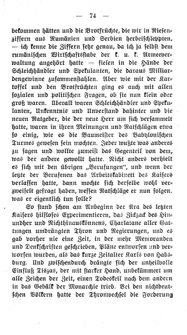 IV. Kapitel: Die Aera des letzten Kaisers